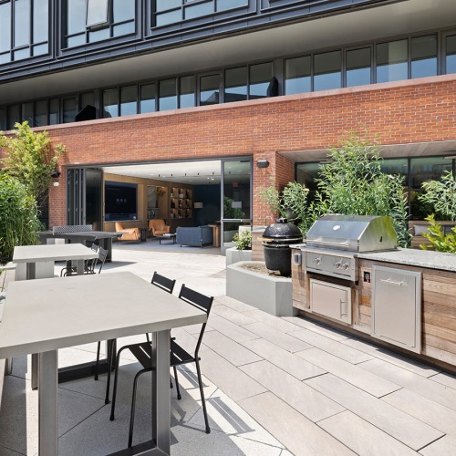 An address that inspires courtyard exterior